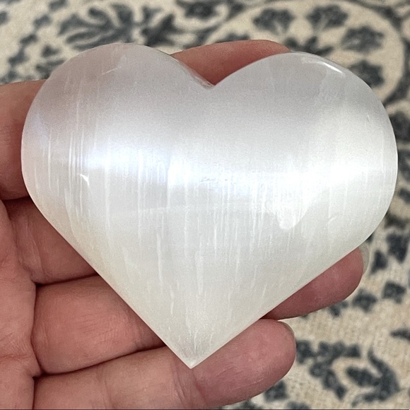 Earth Art hand crafted artisan Jewelry - Large ✨Charged✨ Heart Selenite gemstone